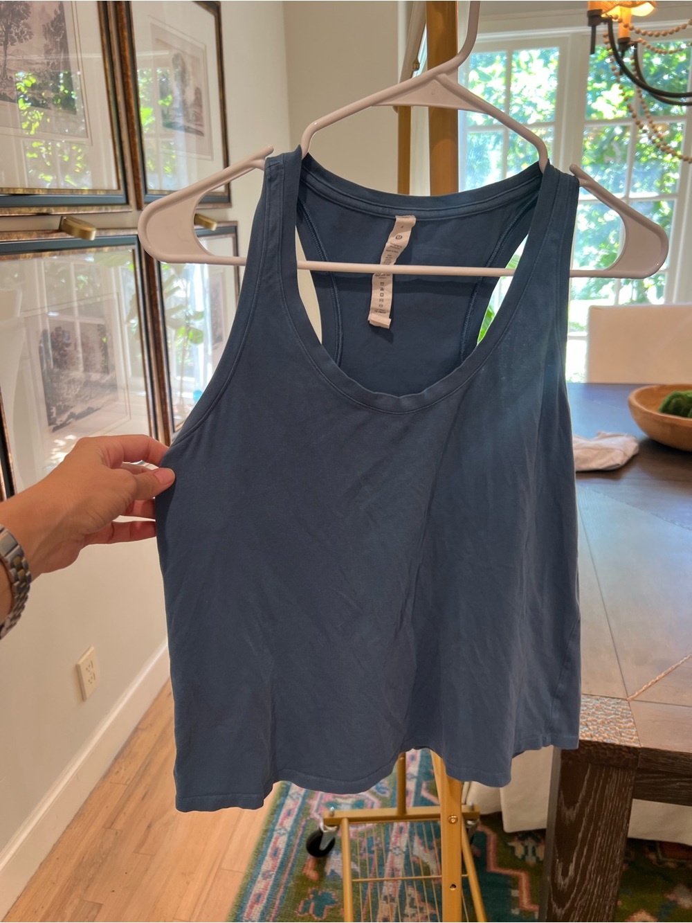 Lululemon Women's Blue Racerback Tank Top - Casual Everyday Style